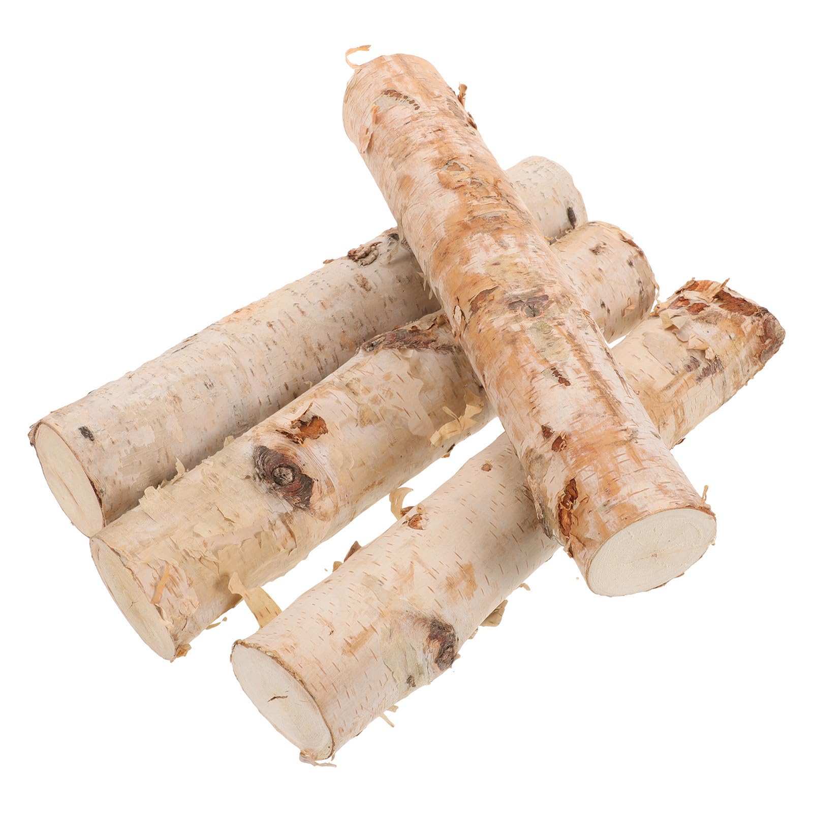 Lot de 4 Bâtonnets de Bouleau Naturel pour Décoration et Loisirs Créatifs, Bois Facile à Manipuler, Polyvalent, pour Bricolage et Décoration D'intérieur