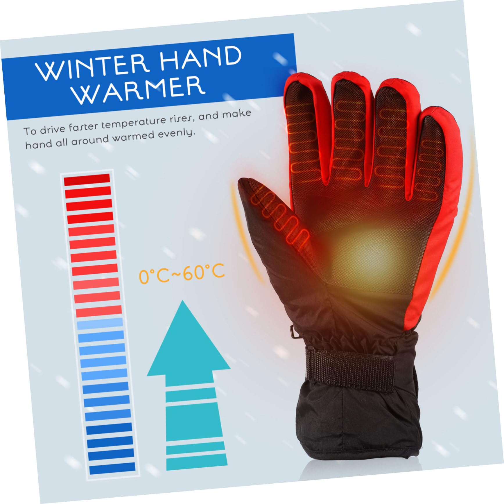 Abaodam Guanti Guanti Riscaldati Unisex Scaldamani Invernali Per Esterno Senza Batteria