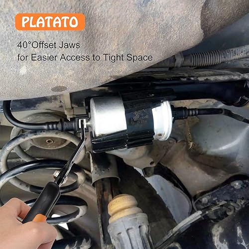 Miniatura 4 de Juego de 2 alicates de desconexión EVAP y juego de herramientas de desconexión de línea de combustible, incluye alicates de conector eléctrico