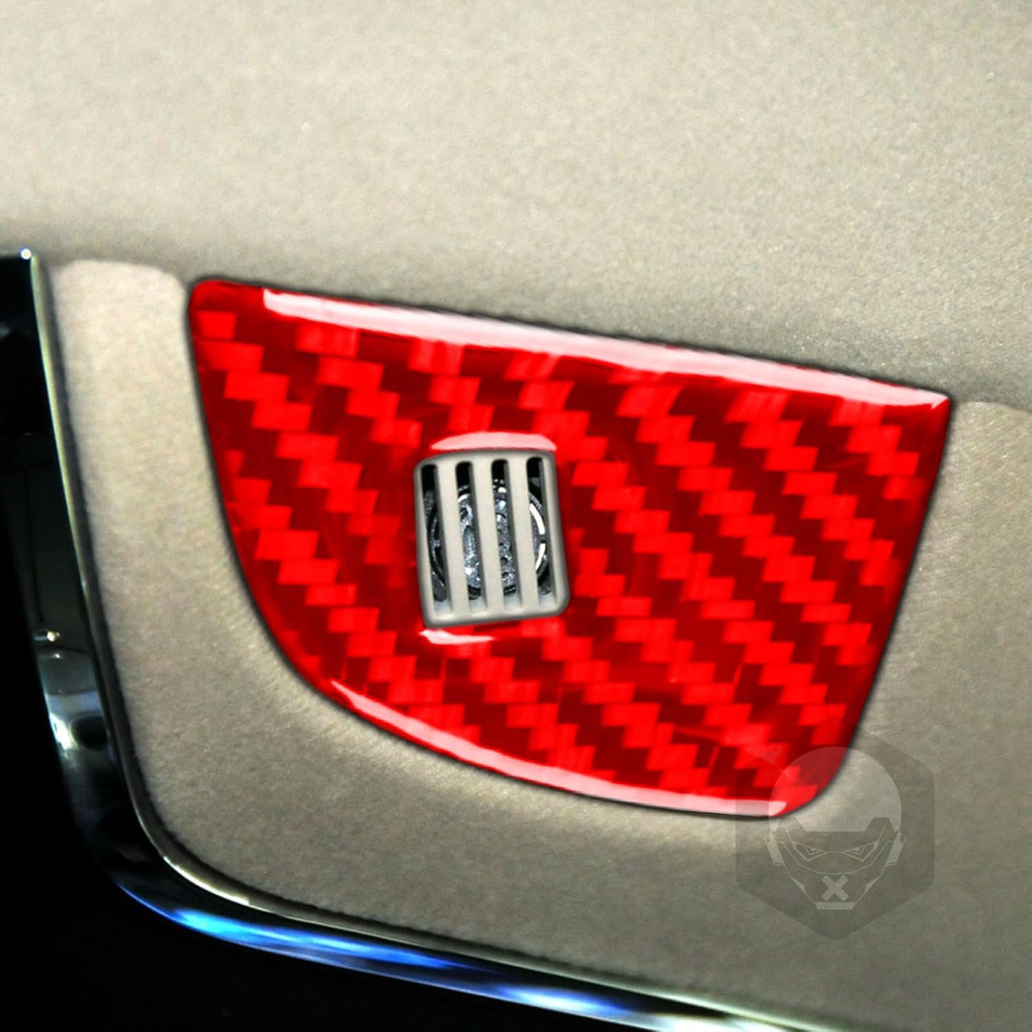 Real Bright Red Carbon Fiber Car Front Row Roof Reading Light Control Panel Sticker Auto Interior Accessories Compatible with Maserati Ghibli(M157) 2014-2023/Quattroporte VI (M156) 2014-2024