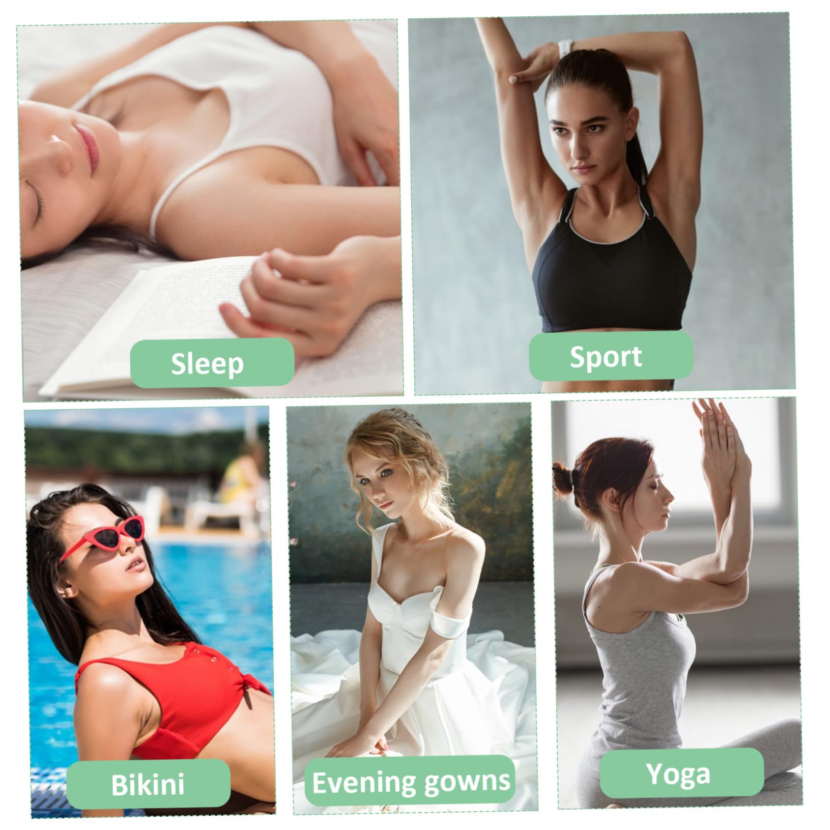 IMIKEYA 12 pares Almohadillas de Sujetador Cómodas Suaves de Elástica para Ropa Interior y Vestidos Cojines Transpirables para Aumentar Volumen Natural