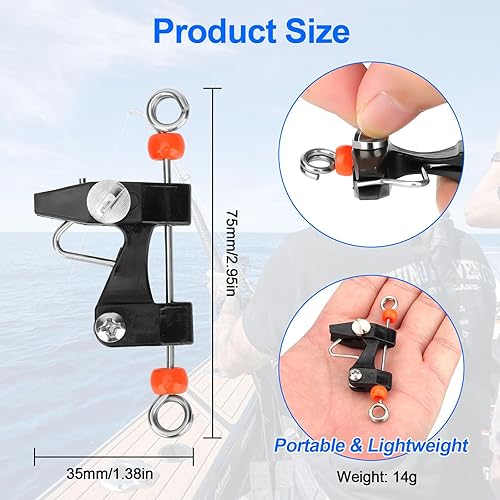 Miniatura 2 de TSV 4 clips de liberación Downrigger para trolling, clips para cepilladora offshore, pesas a presión para trollar, clip de línea de refuerzo