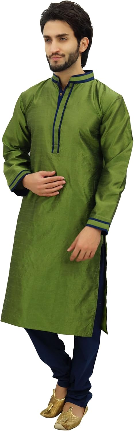 Atasi Men's Kurta Pyjama Set Long Casual Bollywood Ethnic Shirt