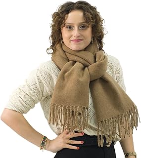 Bufanda para Mujer Larga con Flecos, Bufandas Grandes y Suaves, Chal Versátil de Invierno, Tamaño XXL 200x64 cm, Disponible en 25 Colores Elegantes, Abrigadora y Perfecta para Regalos.