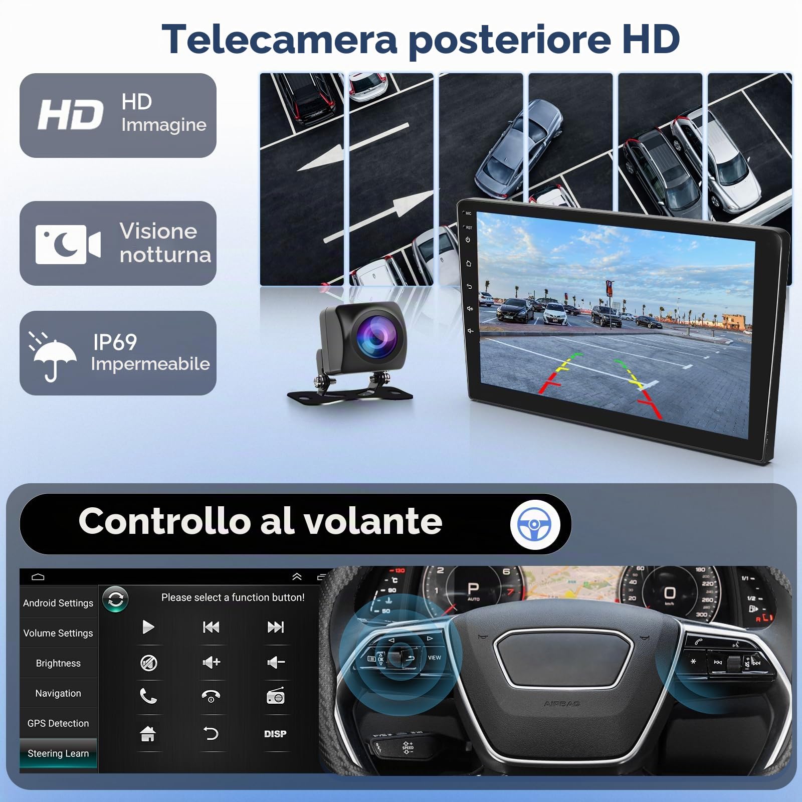 Podofo Autoradio Carplay per Citroen C4 (2004-2009), Autoradio touchscreen da 9" 2G+64G con Senza fili Carplay Android Auto, Bluetooth/GPS/WiFi/FM/RDS/HiFi/USB