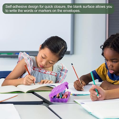 Miniatura 4 de YOKIVE Paquete de 50 sobres para monedas #3 de 7 x 5 pulgadas, autoadhesivos, para objetos pequeños, sellos y bolsillos de almacenamiento, ideal