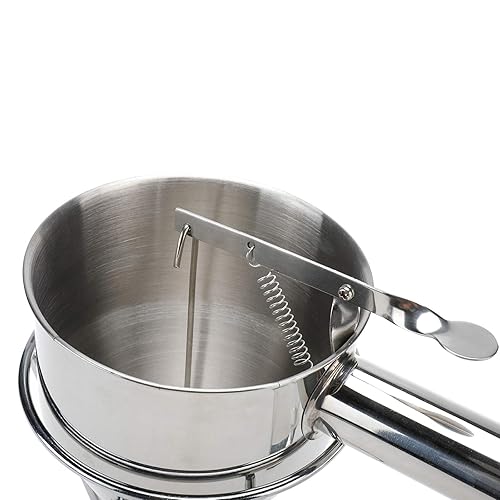 Miniatura 4 de XMSound Embudo de pistón embudos de confitería de acero inoxidable con dispensador de masa de soporte herramienta de decoración de pasteles ideal