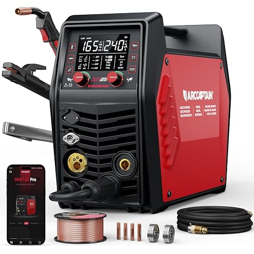 ARCCAPTAIN MIG165 Pro MIG Welder Machine 165A 120V 240V 6-in-1 Multiprocess