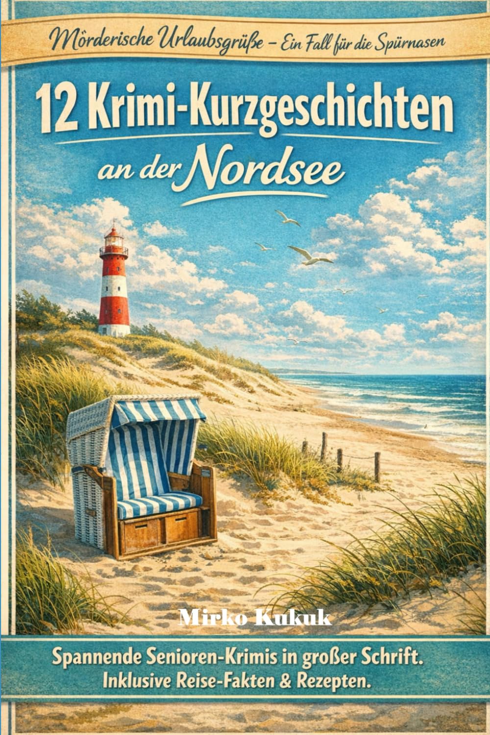 Mörderische Urlaubsgrüße: 12 Krimi-Kurzgeschichten an der Nordsee: Dünen, Mord & Meeresbrise. Spannende Senioren-Krimis in großer Schrift. Inklusive spannender Reise-Fakten.