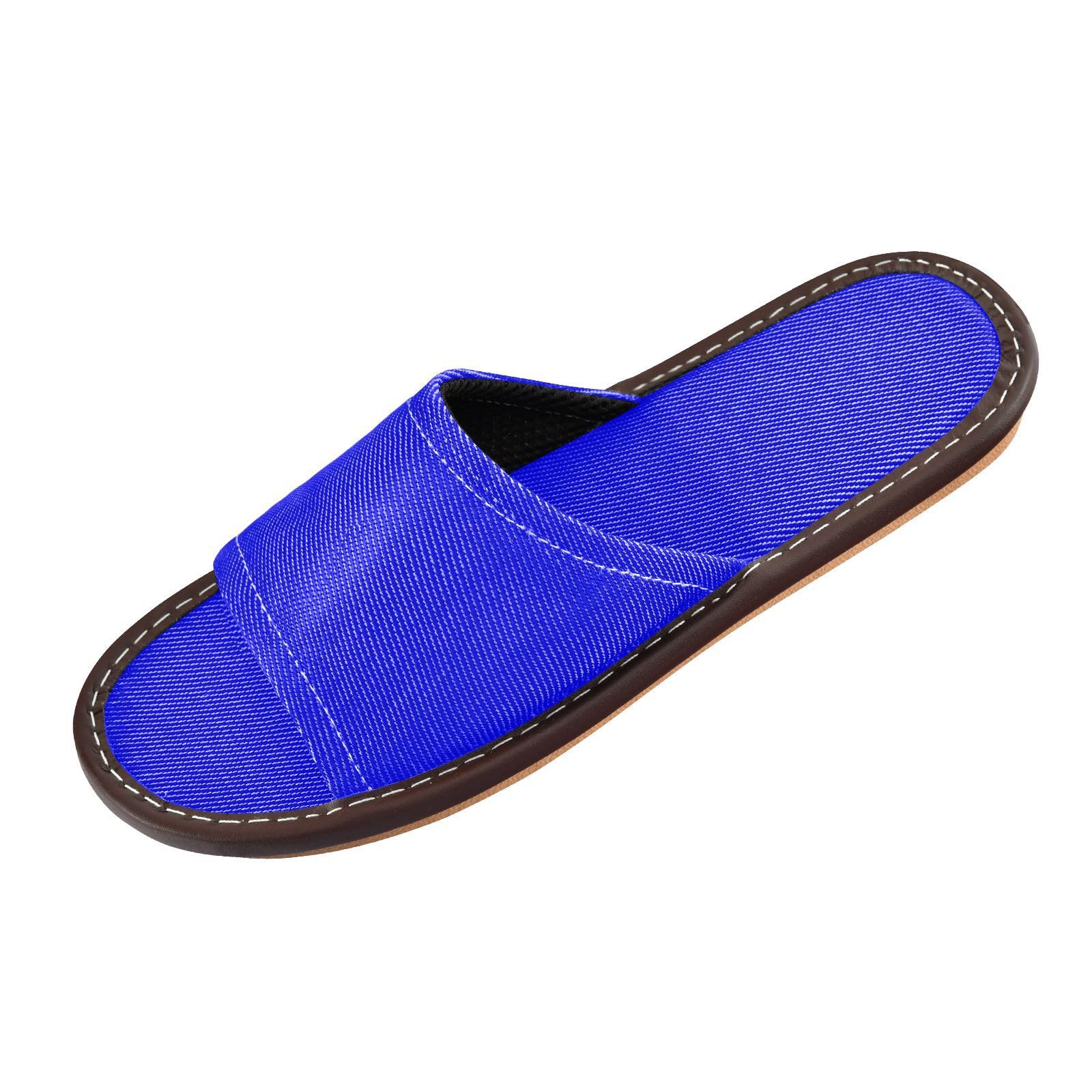 Blue Ultralight Cute Spa Shower Slippers Indoor Open Toe Home Shoes for Airplane Guests Party