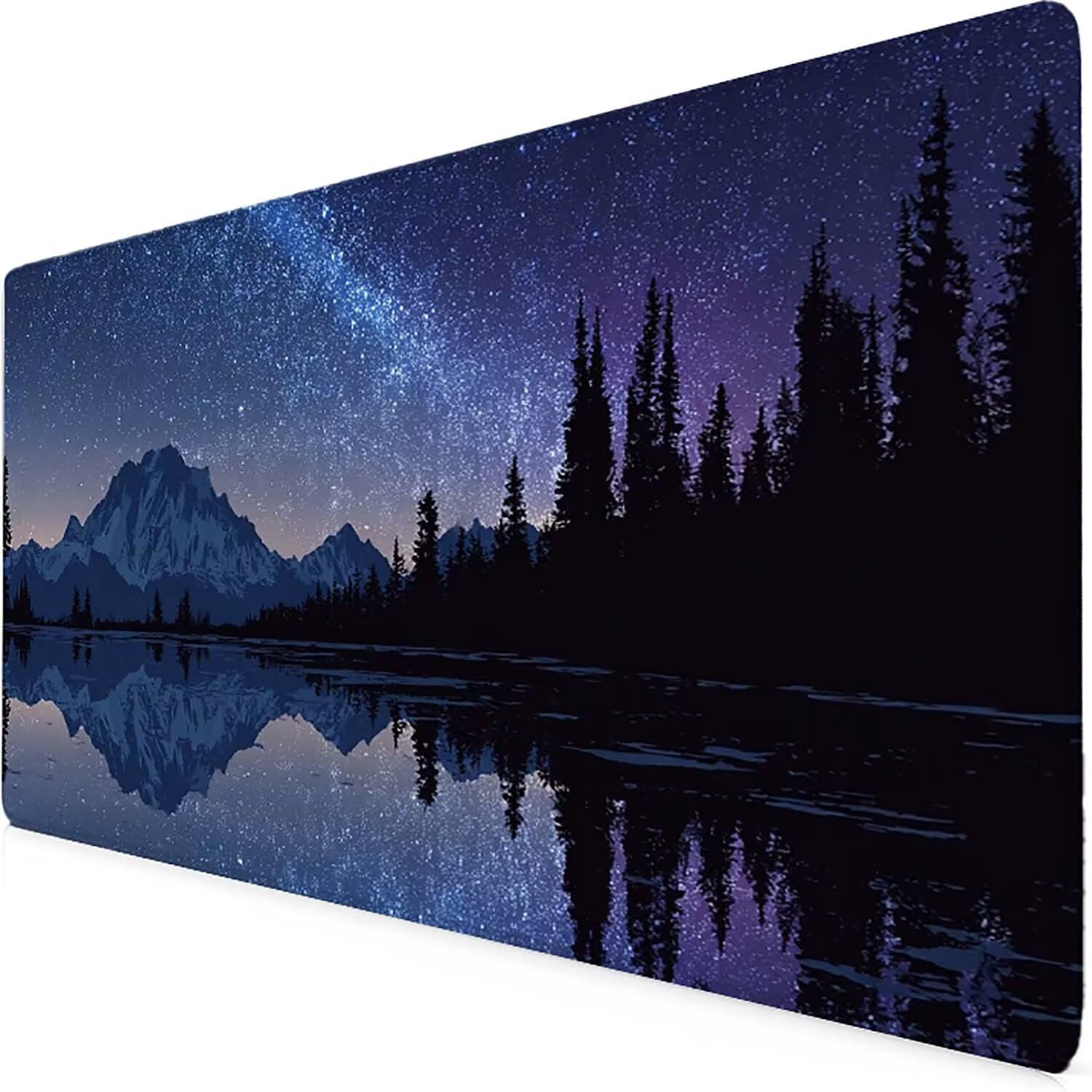 Tappetino Mouse XXL 1000x500mm Nero Mousepad Geometria Tappetino Scrivania Grande, con base in Gomma Antiscivolo, Impermeabile Sottomano Scrivania per Computer, Accessori Gaming Mouse Pad 5-1486i