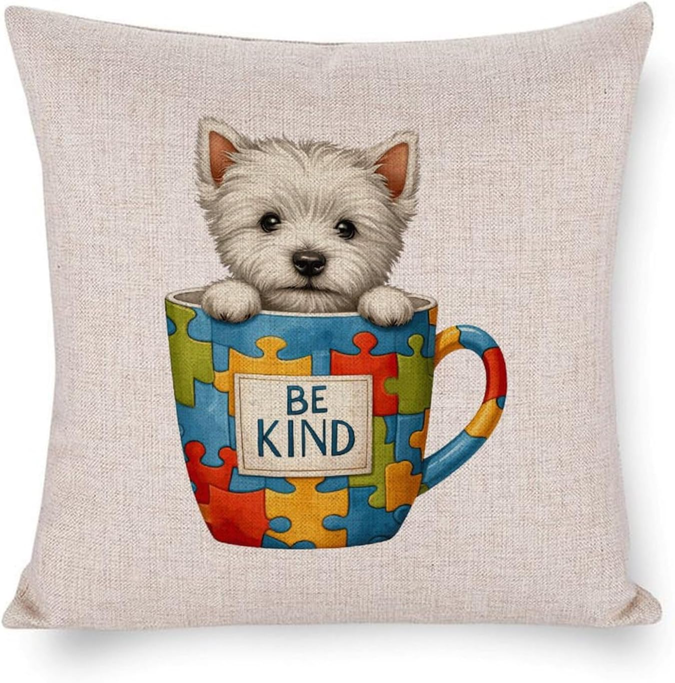 West Highland White Terrier Dog Be Kind Autism Awareness