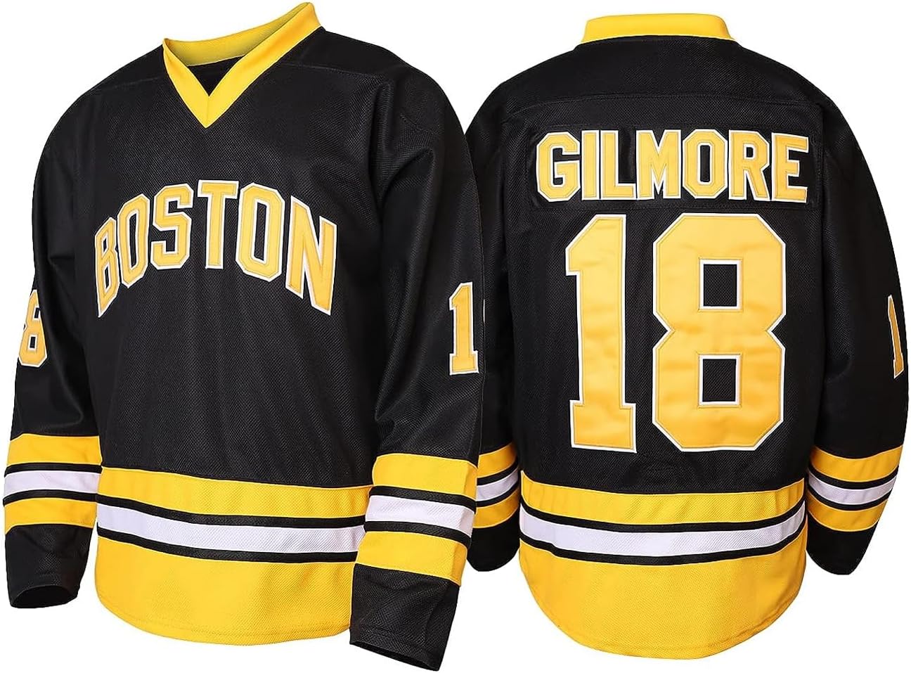 GHOSTWEARMens 18 Happy Gilmore Sanders Stitched Movie Hockey Jersey Black