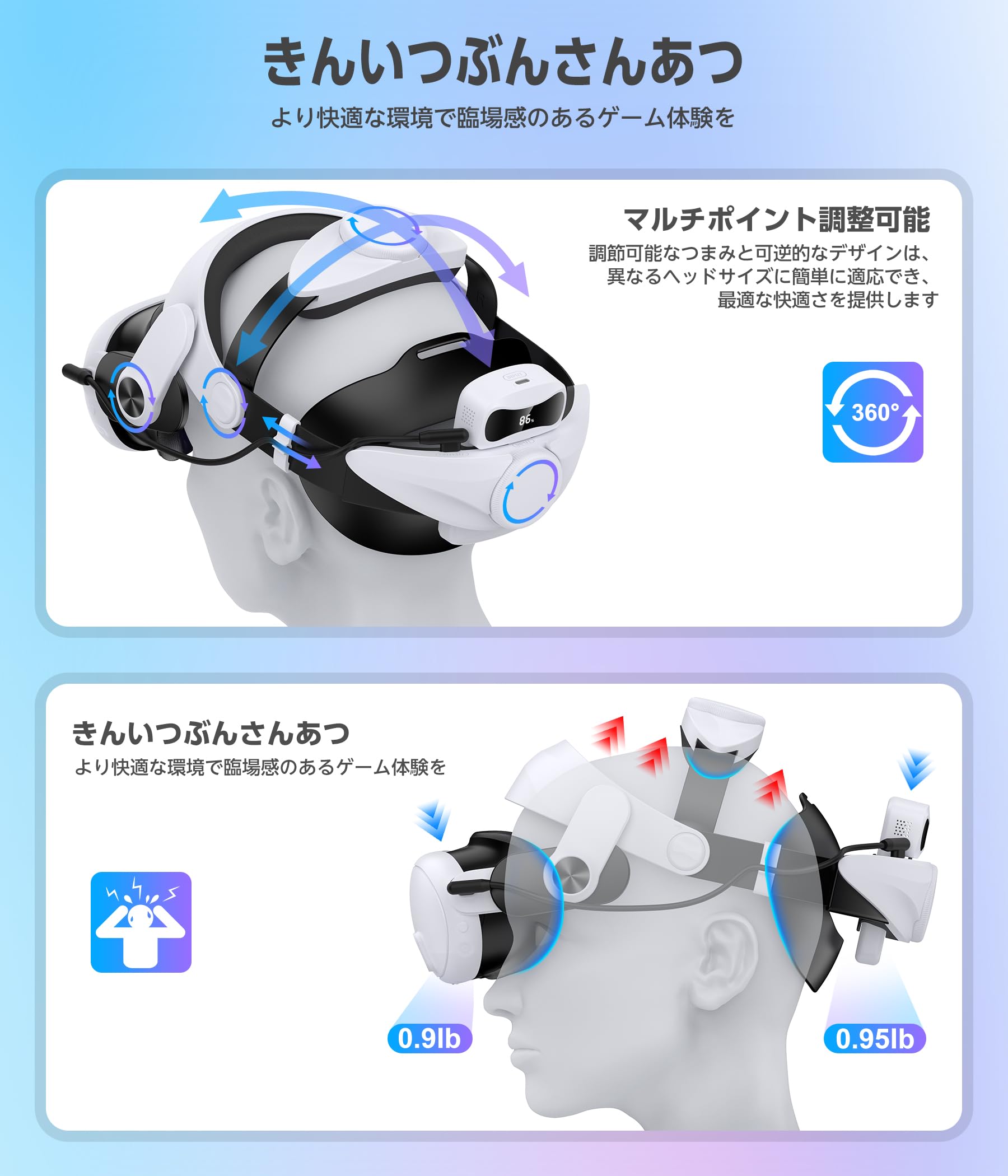 Amazon.co.jp: Elekasumi Quest 3/3S/Quest 2用 ヘッドストラップ