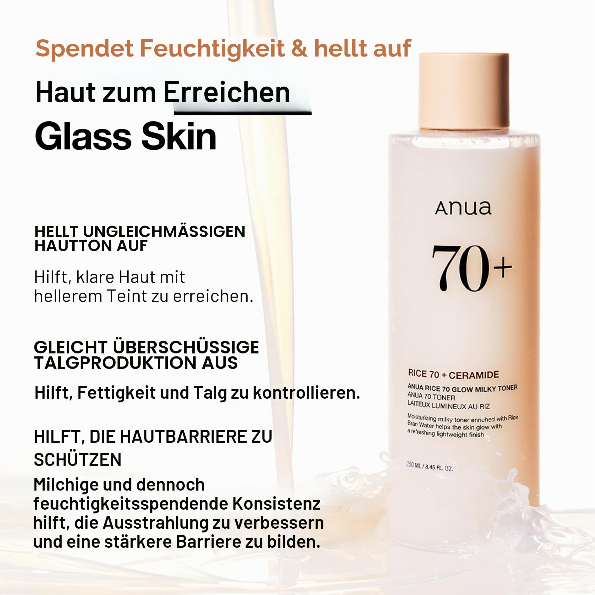 Anua Rice Radiance 3 Step Set : Rice Cleansing Powder & Toner & Mask, for Glass Skin, Korean Skincare