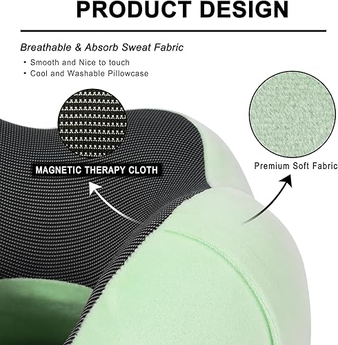 Miniatura 3 de Almohada de viaje para avión, las mejores almohadas de cuello de espuma viscoelástica, almohada de viaje suave y de apoyo para viajes, descanso para