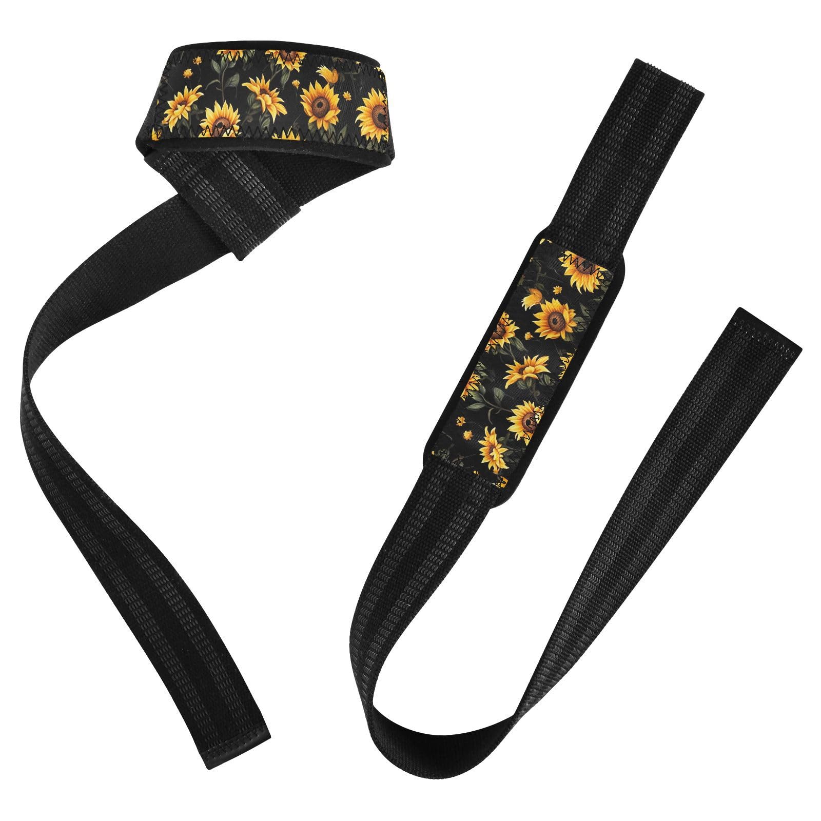 Nander Beautiful Sunflowers Wrist Straps for Weightlifting,Lifting Straps with Neoprene Cushioned Wrist Padded and Anti-Skid Silicone for Strength Training,Bodybuilding,Deadlifting