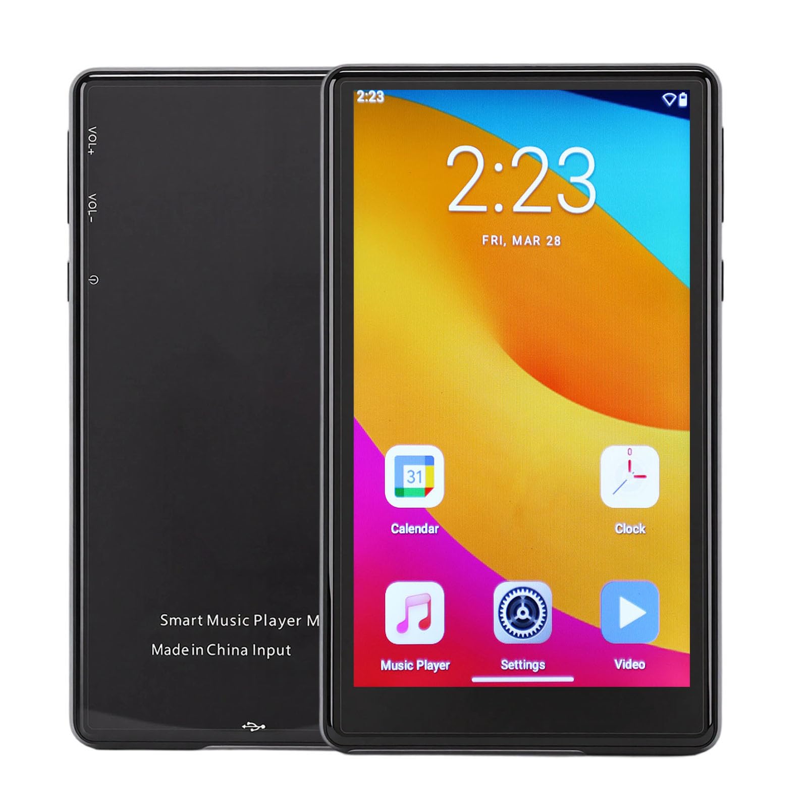 Generic Reproductor de MP3 WiFi con Bluetooth 5.0 Pantalla Táctil Reproductor de Música Digital 3GB 32GB para Deportes Al Aire Libre Viajes Aleación de ABS (Black)