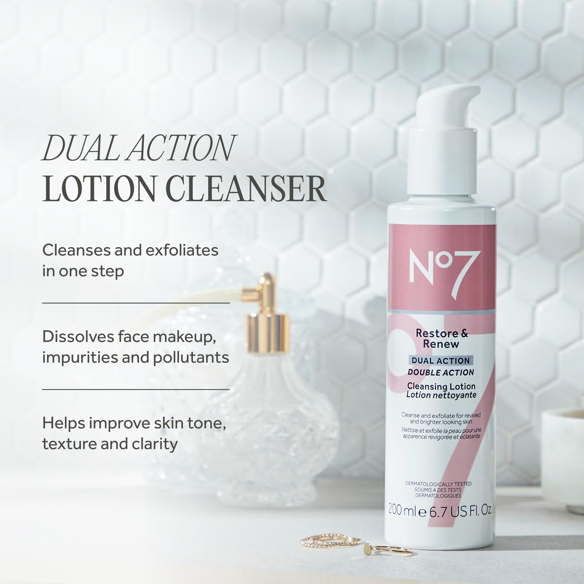 No7 Restore & Renew Cleansing Lotion - Age-Defying Makeup Remover -2 No7 Restore & Renew Cleansing Lotion - Age-Defying Makeup Remover -2