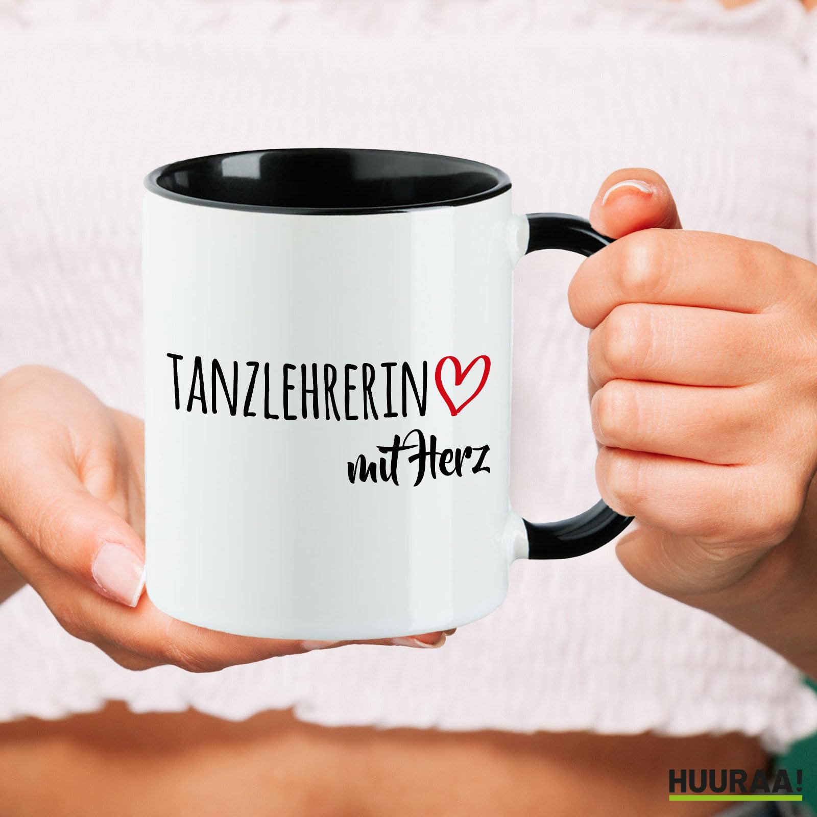 Huuraa Lehrer-Tasse 'Noch Keinen Kaffee Gehabt' – 330 Ml, Schwarz, Spülmaschinenfest, Witziges Geschenk