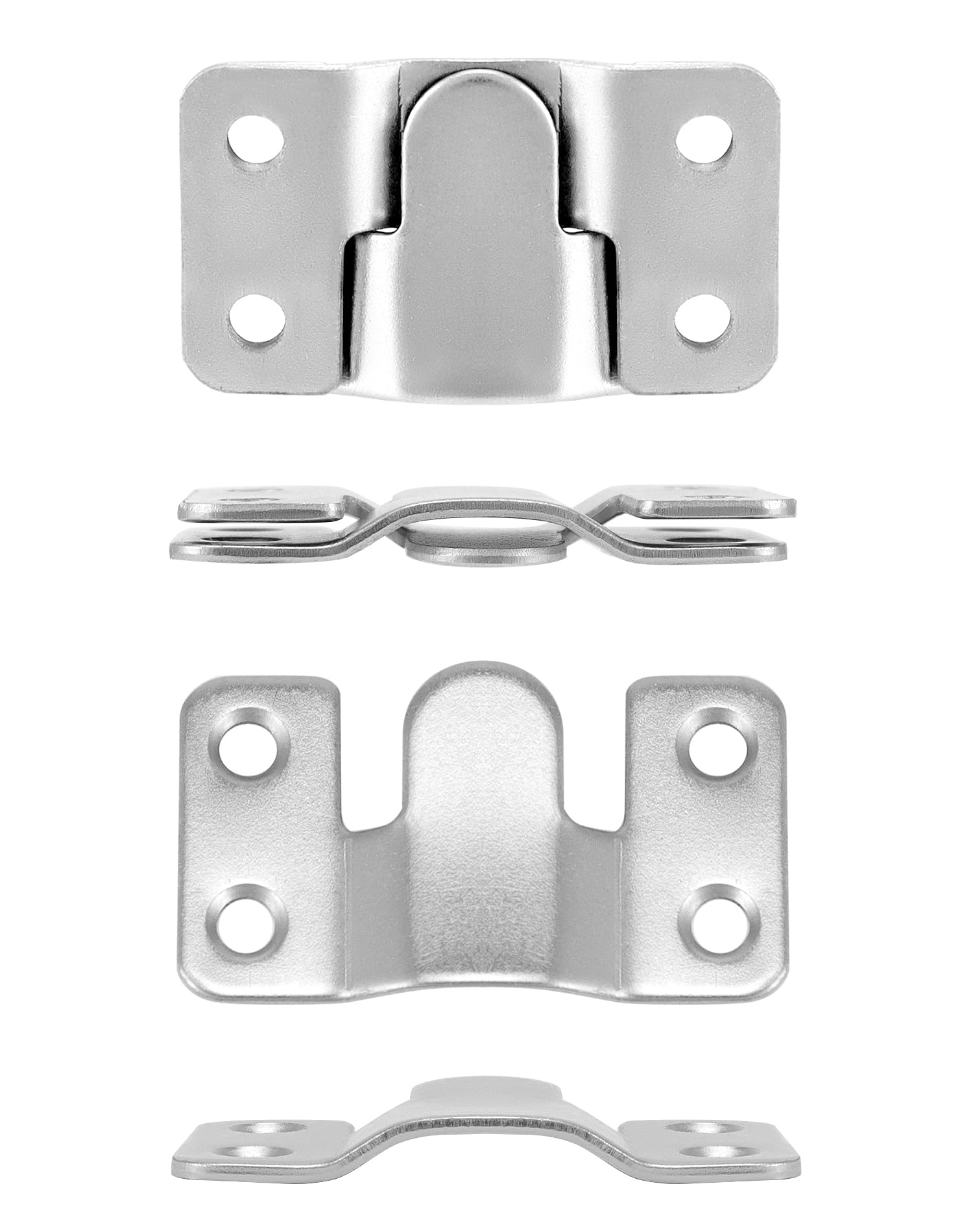 Ganci ad Incastro in Ferro Zincato 8 Paia 54x30 mm QWORK