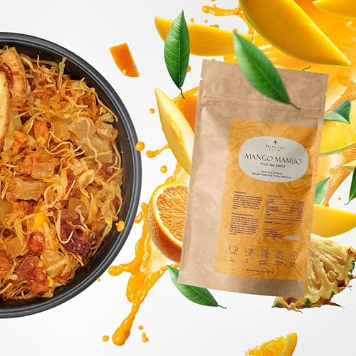 Miniatura 2 de Prime Tea - Mango Mambo - 4 onzas - Té de frutas de hojas sueltas Vegano Natural sin cafeína Tisane Mezcla de té de hierbas afrutado súper deliciosa