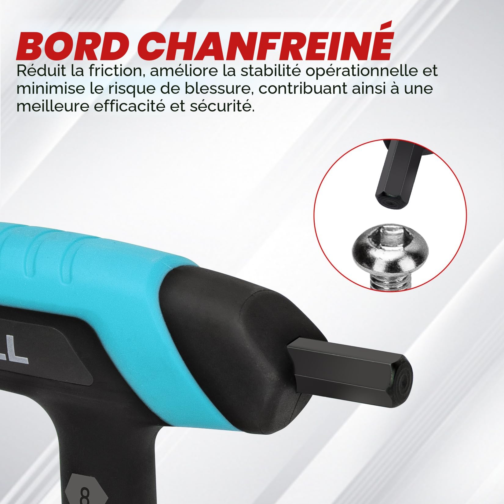 SHALLJeu de 14 clés hexagonales à poignée en T, 7 clés métriques et 7 clés Torx avec support de rangement pour la réparation de vélos de voiture, le bricolage, la réparation à domicile