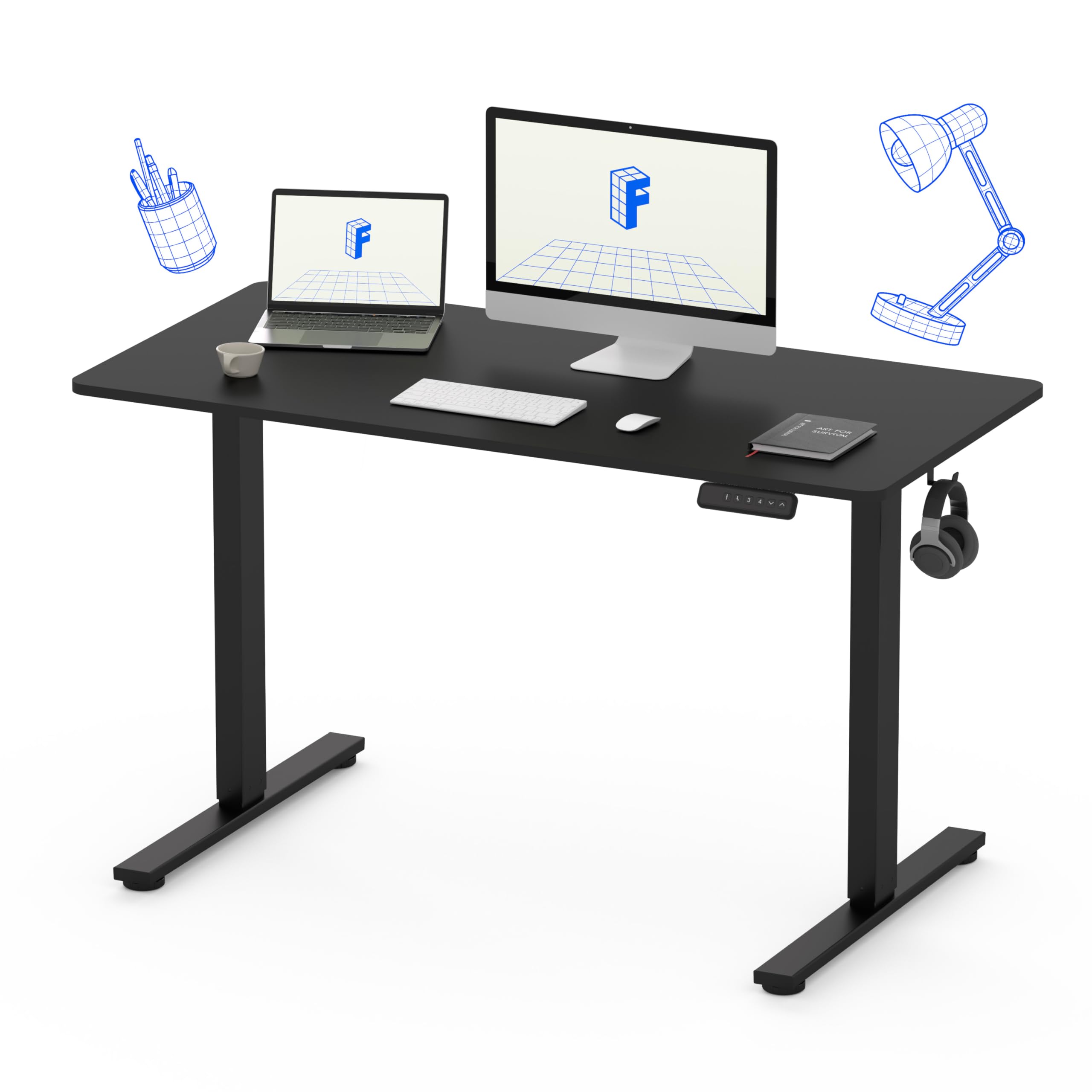 値下げ】FLEXISPOT電動式デスクE1Eセット(120×60cm)