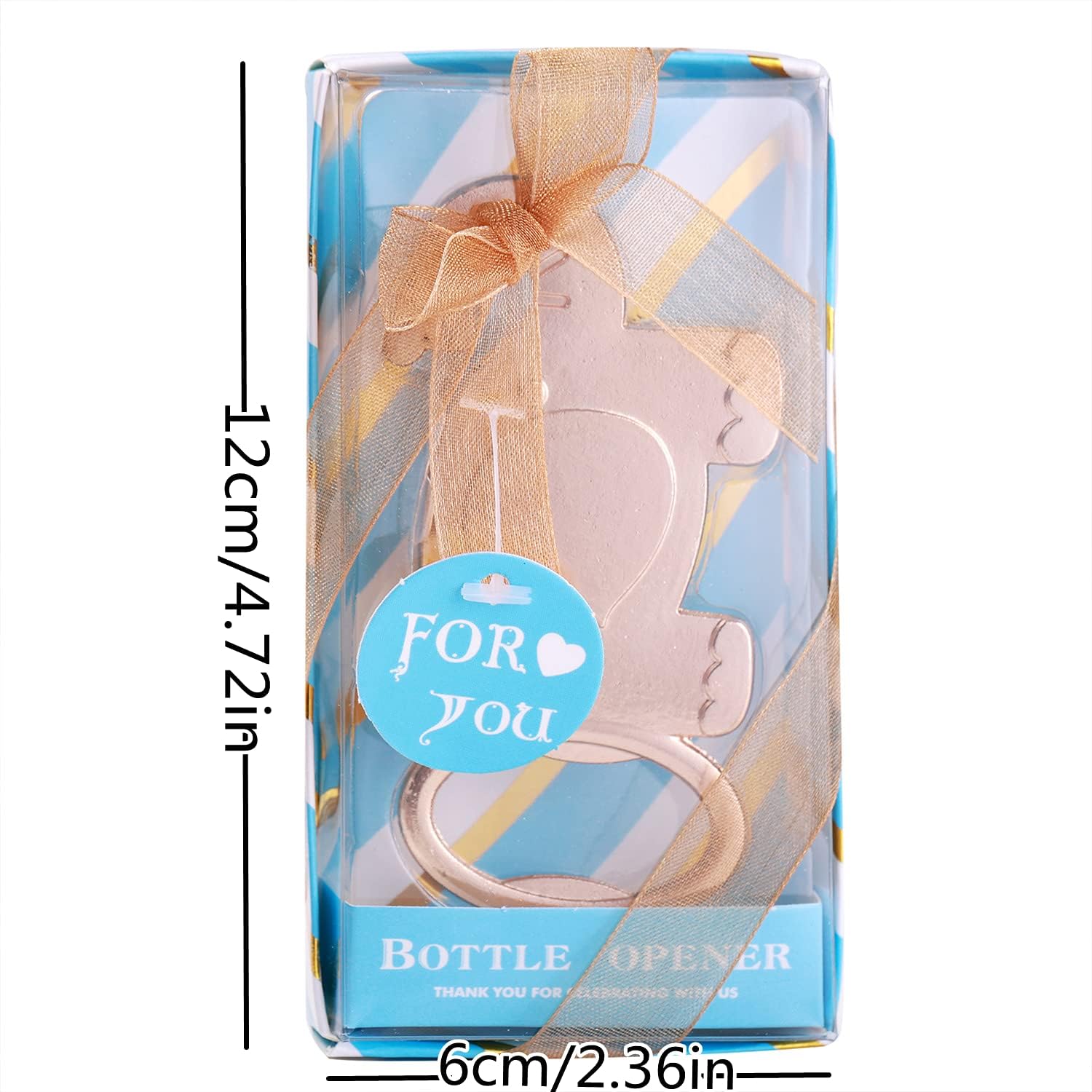 ONETOPS 24PCS Baby Shower Prizes Bottle Opener Baby Boys Birthday Wedding Gender Reveal Elephant Shaped Bottle Openers Baby Baptism Return Gifts for Guests (24, Blue Elephant Opener)