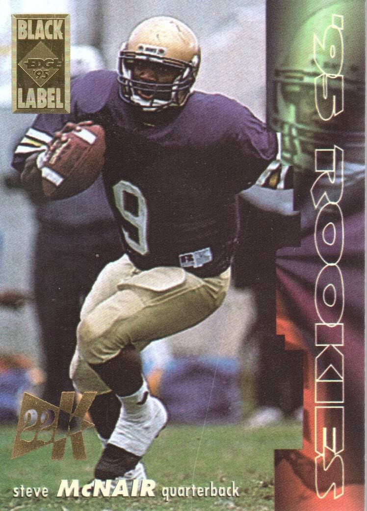 1995 Collector's Edge Football Rookies Black Label 22K Gold #6 Steve McNair