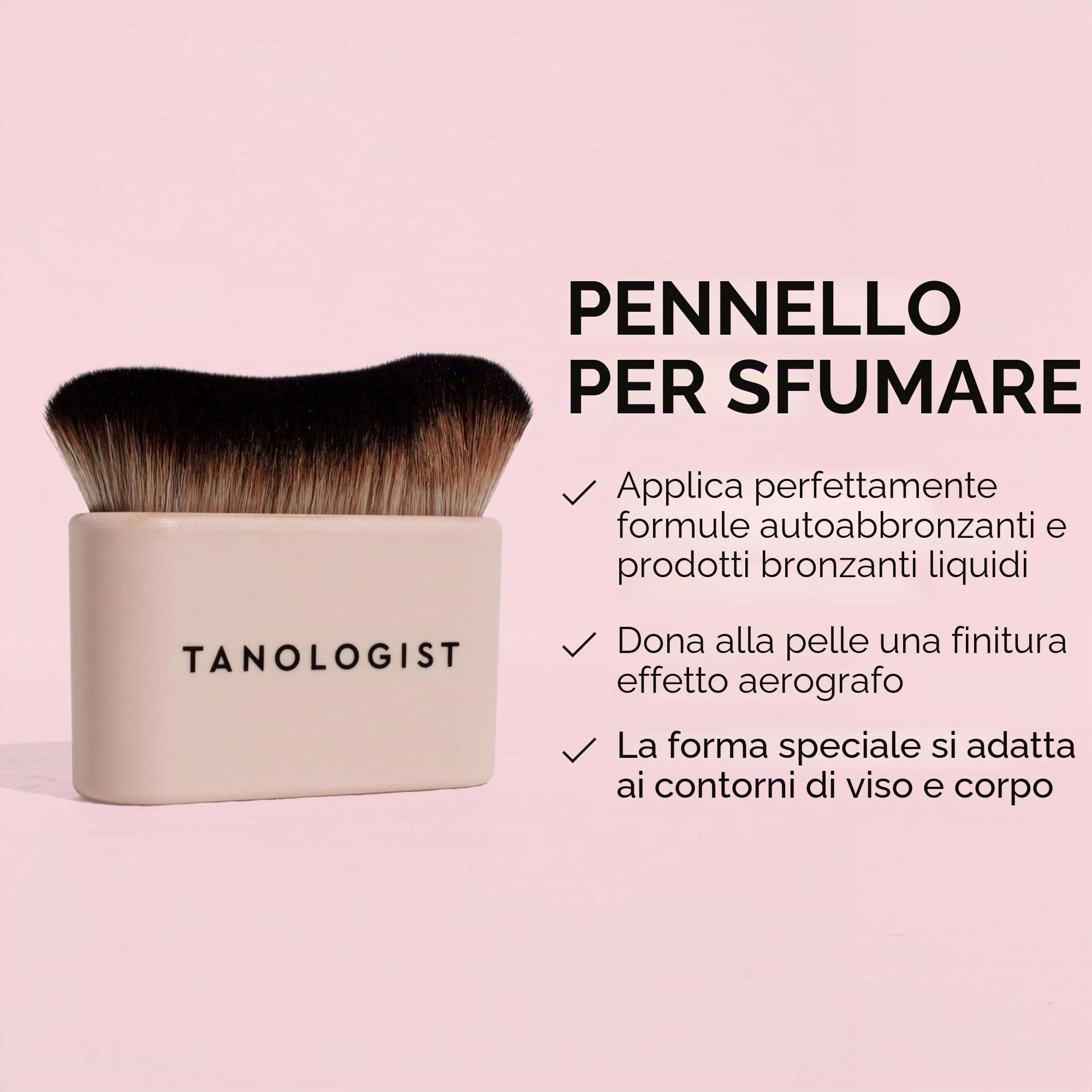 Tanologist KABUKI Pennello per viso e corpo Applicatore autoabbronzante per una finitura aerografata