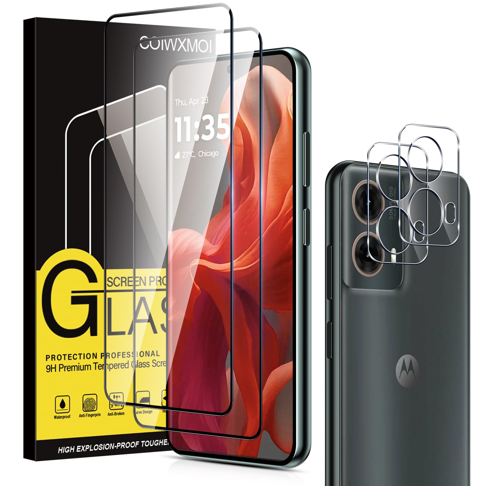 Motorola Moto G77/G67 Imak 2-in-1 HD Camera Lens Glazen Protector 373208p