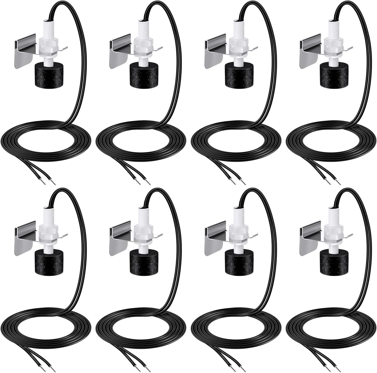 8 Pack SS3 Pan Float Switch with Condensate Overflow Detection, SS3 Condensate Overflow Switch, Water Leak Detector for HVAC System Drain Pans, Install on Primary and Auxiliary Drain Pans