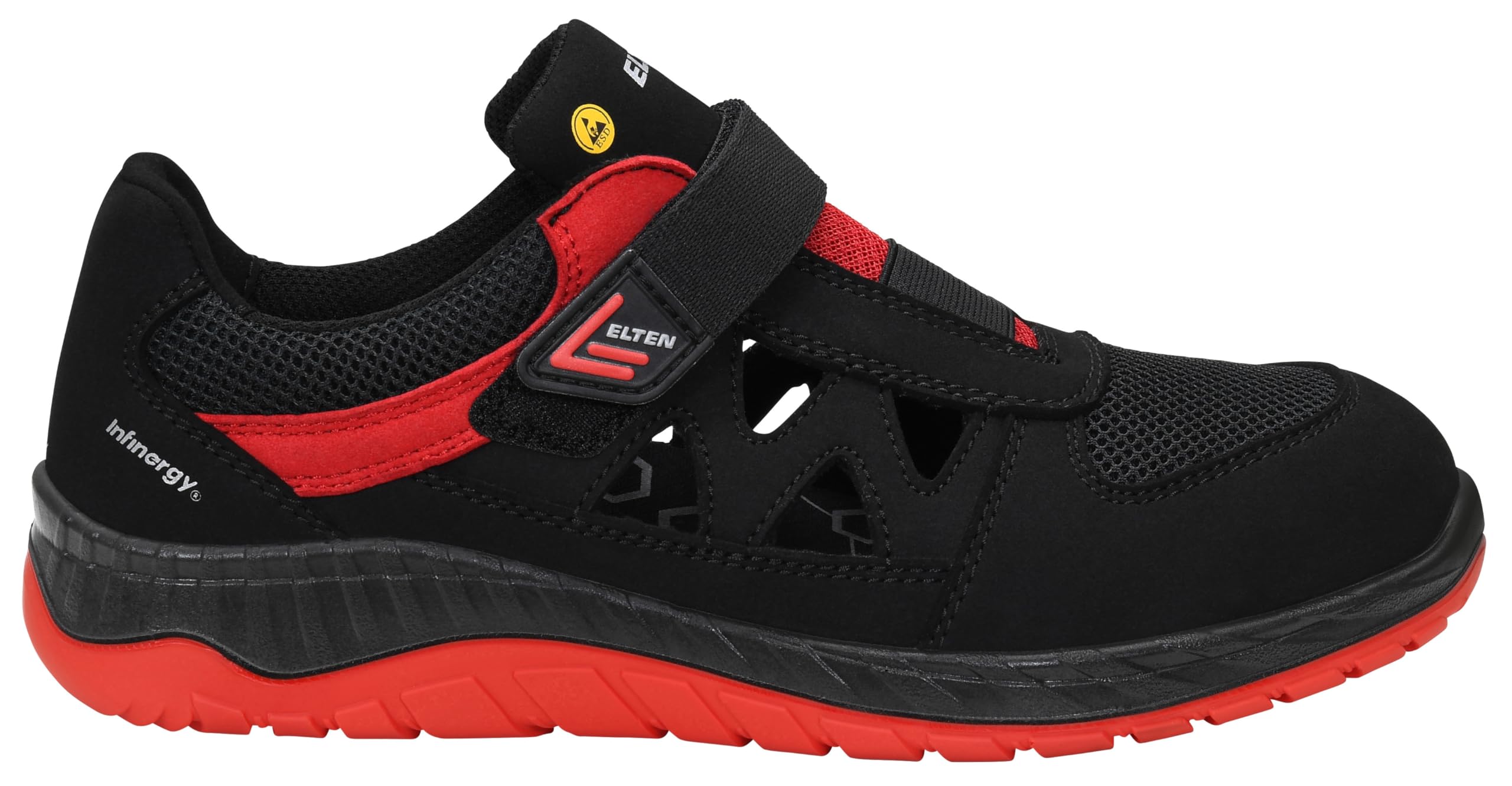 ELTEN Lonny W red Easy ESD S1PS | Sicherheitsschuhe für Damen & Herren, Stahlkappe, leicht, atmungsaktiv