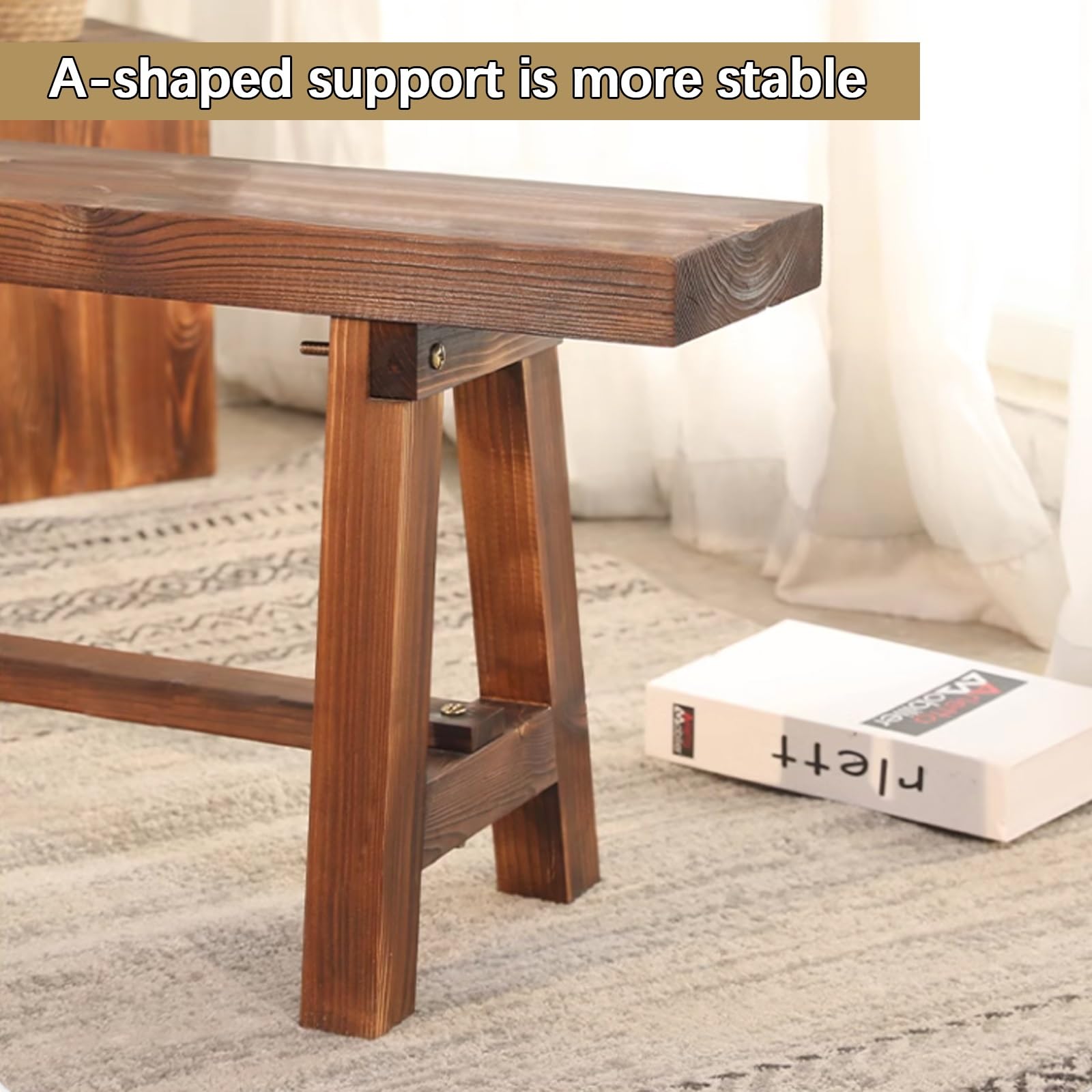 Banco Recibidor Taburete Madera Banco Banqueta para Comedor y Cocina Pie de Cama para Cambiarse Zapatos para Dormitorio, Entrada