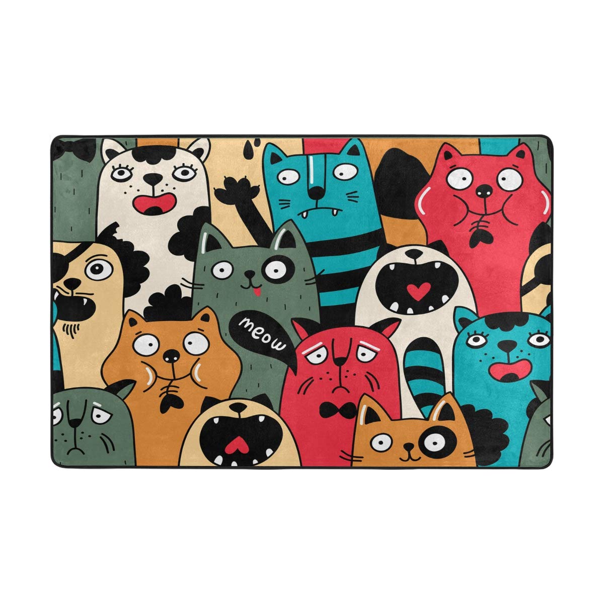 o M Area Rugs Cute C Cats Rug 6 x 4 Feet I Soft Area Rug AntiSkid R C