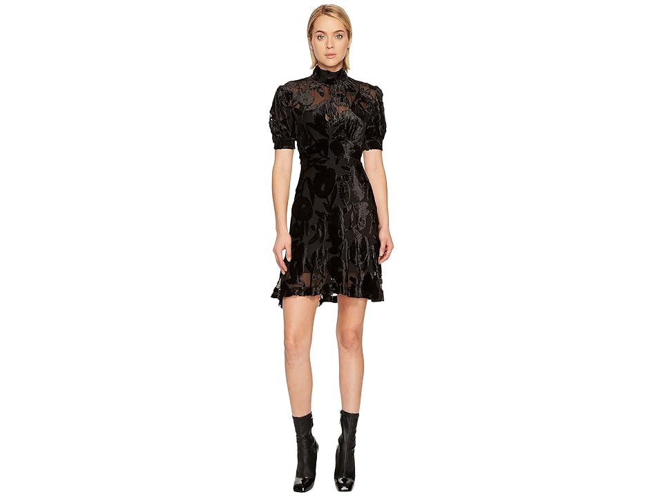

McQ Short Gather Sleeve Dress (Black) Women's Dress