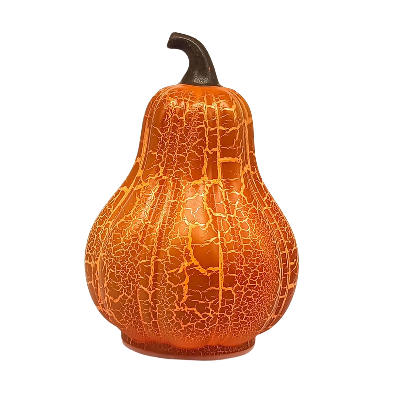 Oxxggkao A Of 4 Crackle Finish Pumpkin Decoration Light Resin Warm Glow For Halloween Tabletop Shelf Windowsill Fall Decor Display Lighted Pumpkin Decoration Fall Tabletop Decor Halloween Windowsill Ccent Resin
