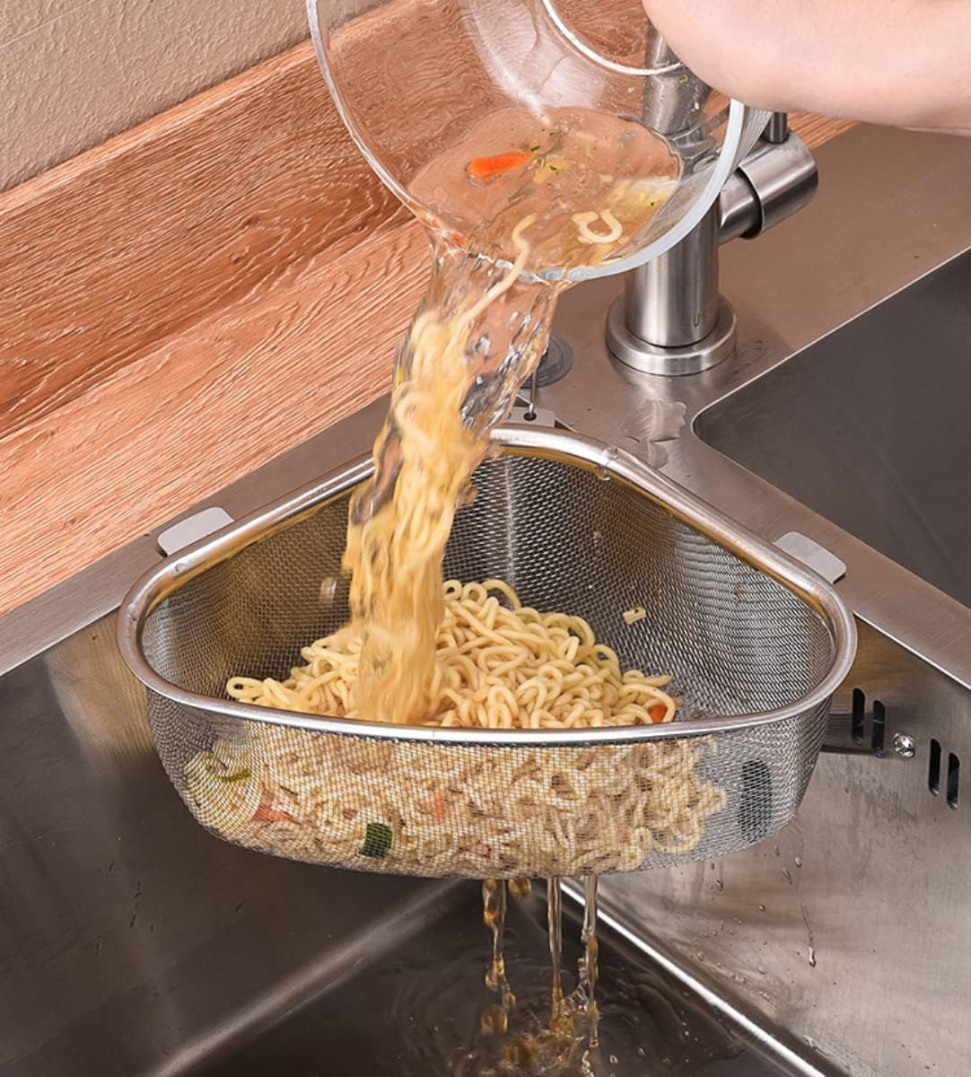 Scolapasta Da Lavello In Acciaio Inox - Filtro Multiuso Per Cucina - Foto 12