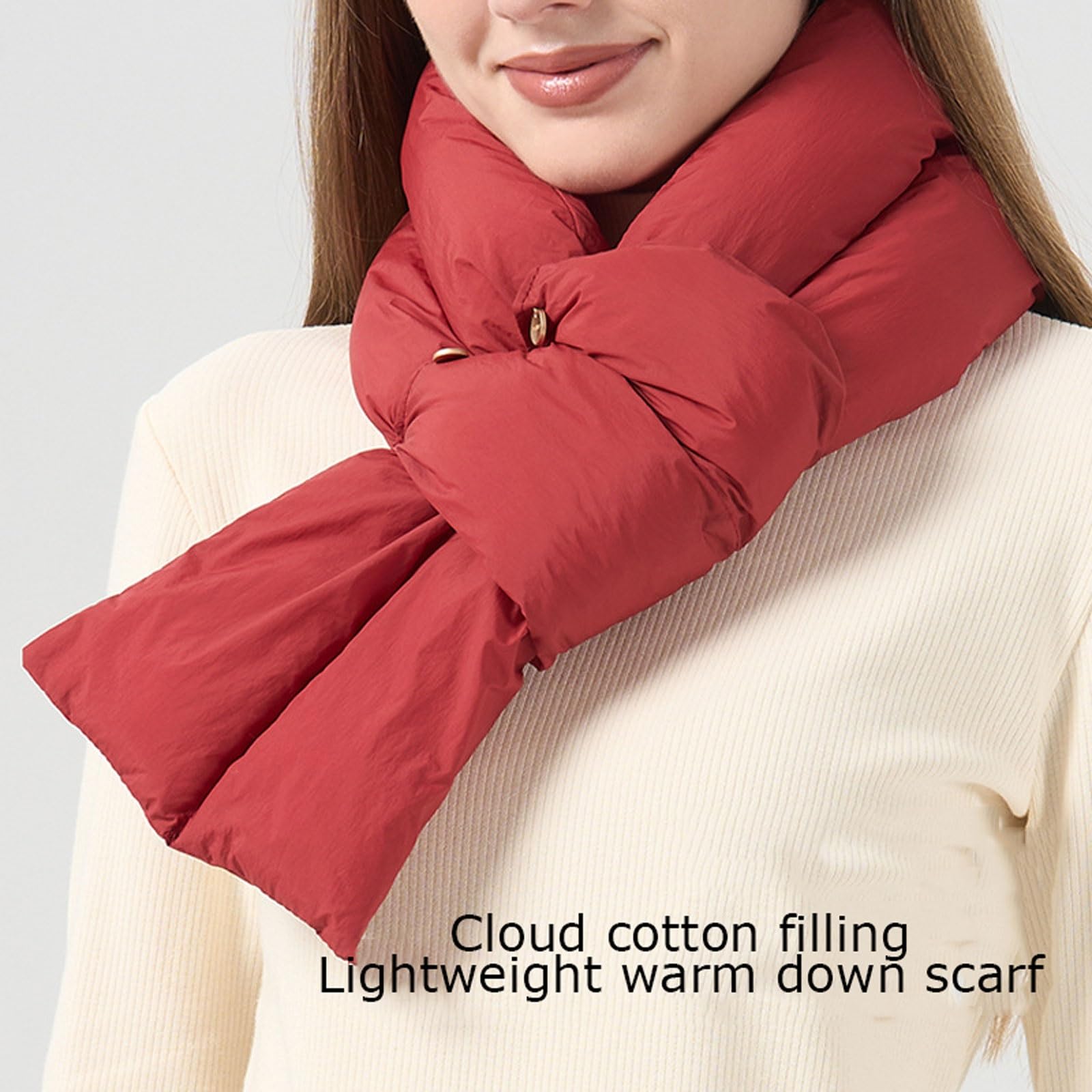 sciarpa invernale Sciarpa invernale imbottita in piumino da donna e da uomo, morbida e resistente, impermeabile, leggera, scaldacollo, regalo sciarpas