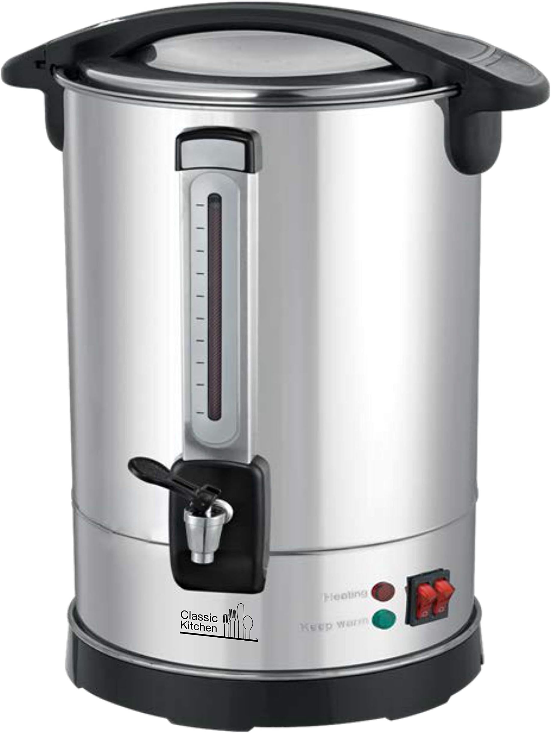 100 Cup Stainless Steel Double Wall Insulated Hot Water Urn Water Boiler with Holiday (Yomtov) Switch and Cover Child Lock …