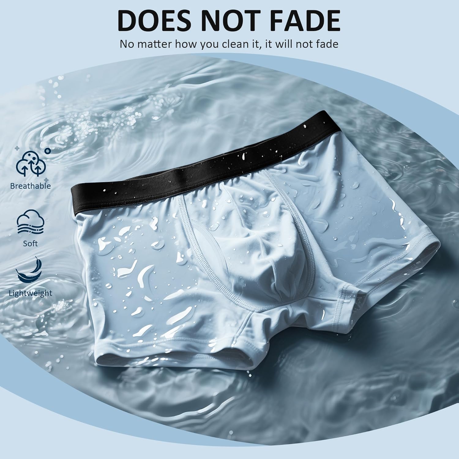 Men’s Boxer Briefs 6-Pack – Ultra-Soft Viscose Underwear, Breathable Moisture-Wicking Fabric, No Ride-Up Fit - Image 5