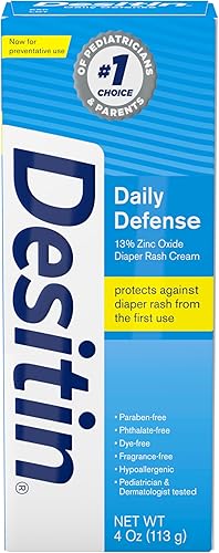Desitin Daily Defense - Crema para dermatitis de pañales para bebés con crema de barrera de óxido de zinc al 13 para tratar aliviar y prevenir la