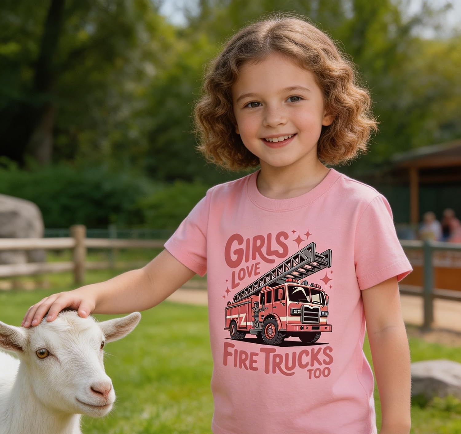 Todder Boys Girls Cotton Trains Shirt Short Sleeve Tshirts Tees Fire Trucks Tops 2-7 Years