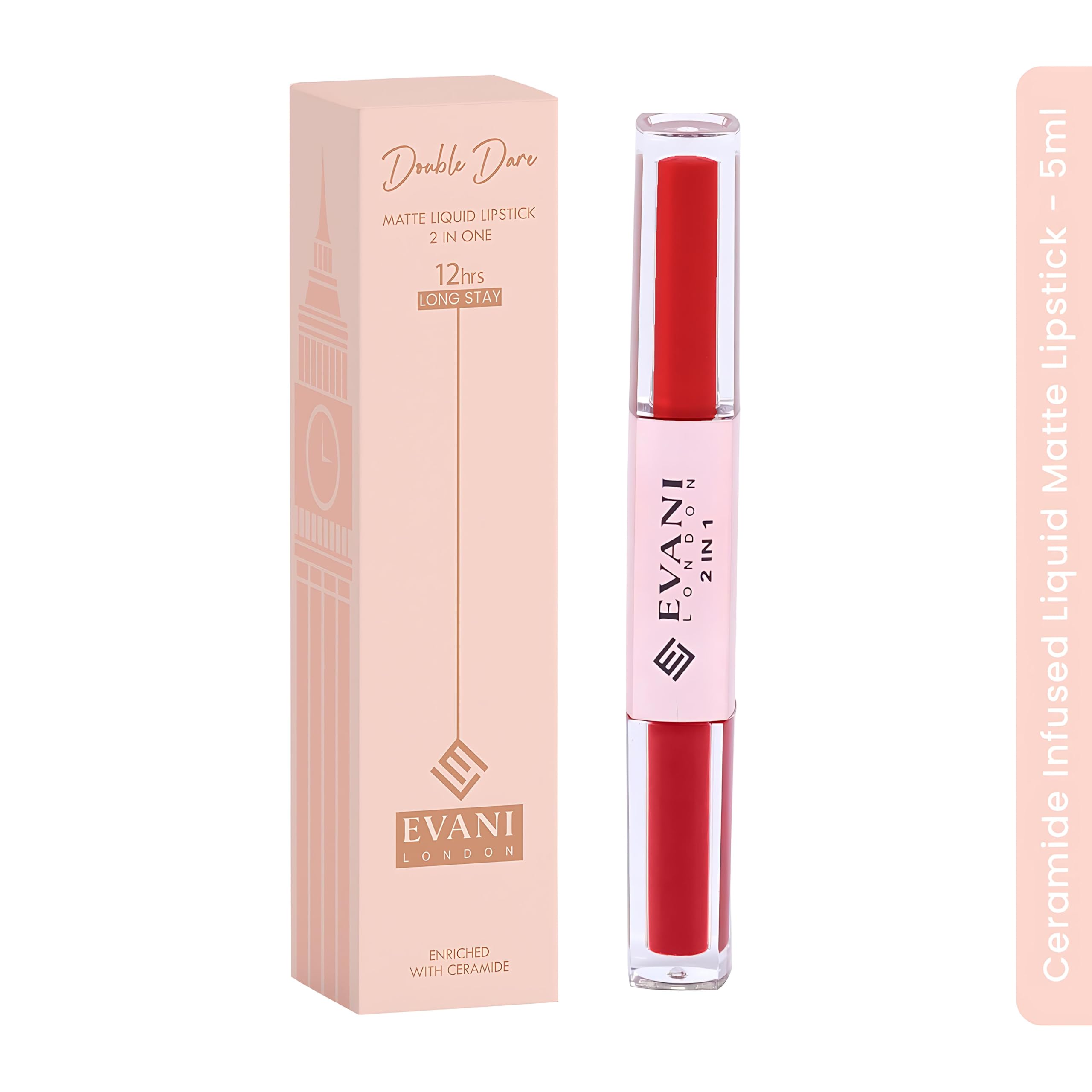 Evani Double Dare 2 in 1 Liquid Matt Lipstick for women | 2-in-1 Lip Colours