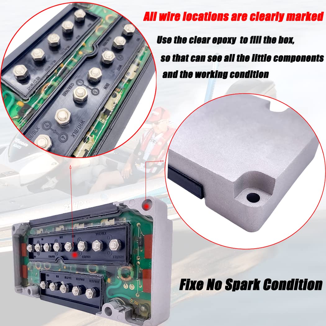 Replacement MERC Power Pack Compatible with MERC Outboard 4 Cylinder 40-125 HP Switch Box Power Pack 332-5772 A3- A7 332-5772A5,332-5772A7(J750)