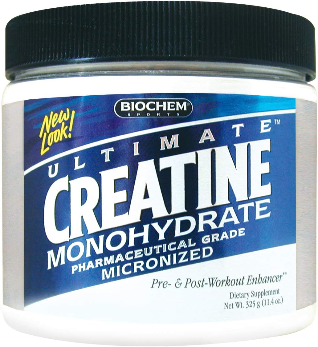 Biochem Ultimate Creatine Monohydrate - 325g - Pharmaceutical Grade - Pre- & Post-Workout Enhancer - May Reduce Fatigue - Exercise Performance - Easily Digestible - Easy To Mix
