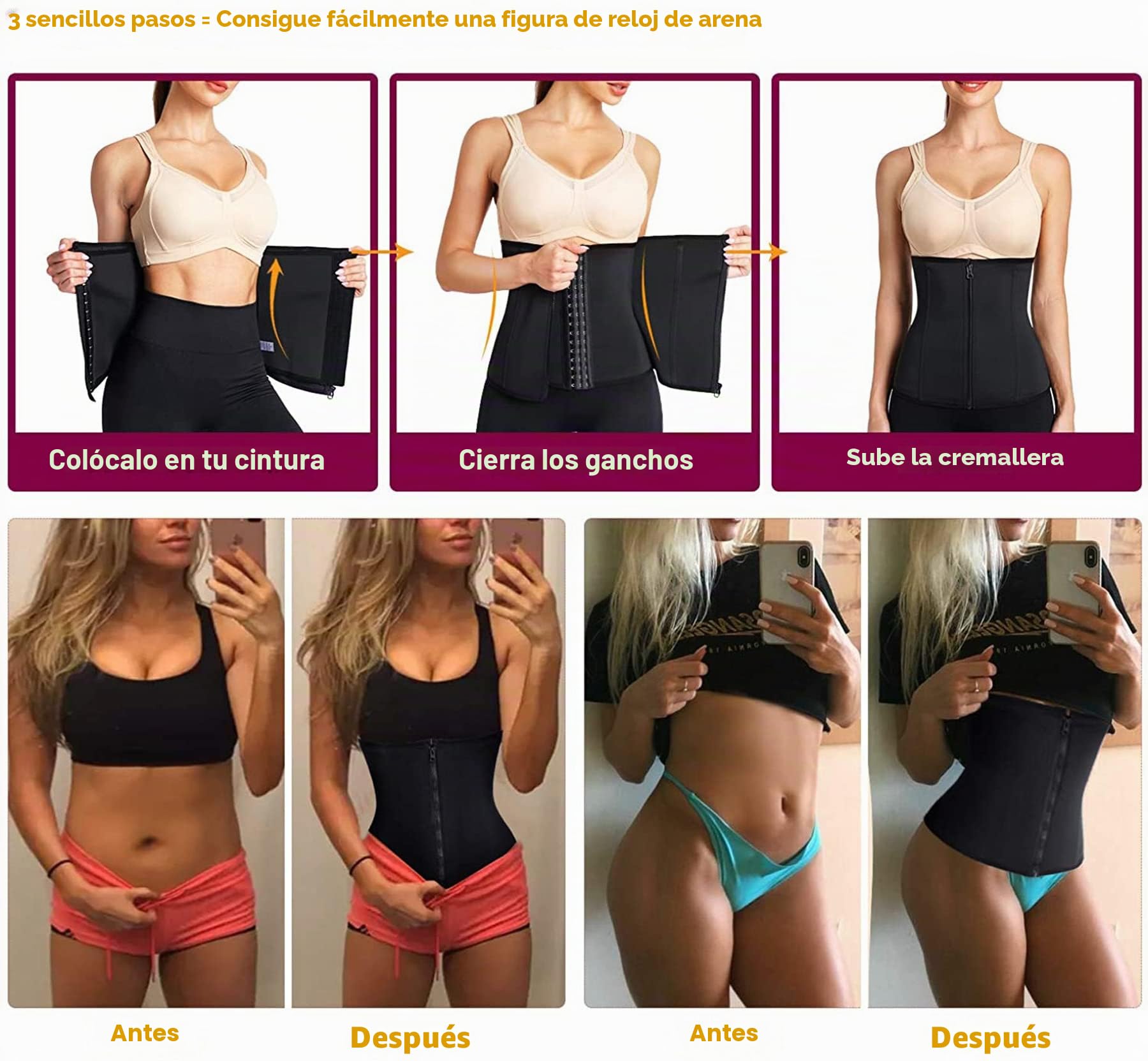 KUMAYES Fajas Reductoras Mujer Waist Trainer Cintura Faja Postparto Corset Cinturón Abdomen Faja Colombiana Corsé Moldeadora