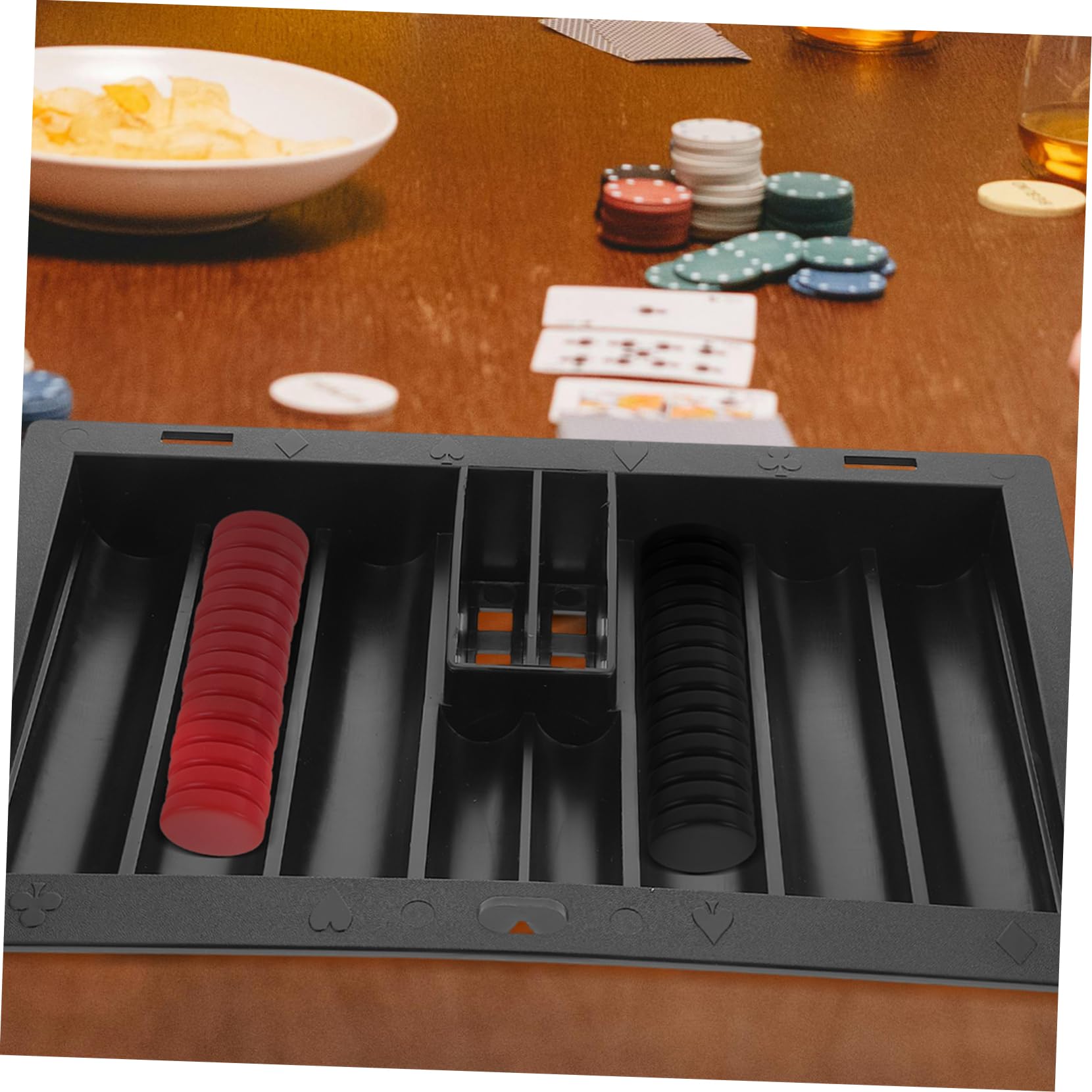 ERINGOGO Acryl Pokerchip Displaygehäuse mit Einzigartigem Design Kompakte Acryl Chipbox für 350stücke Chips für Poker und Brettspiele