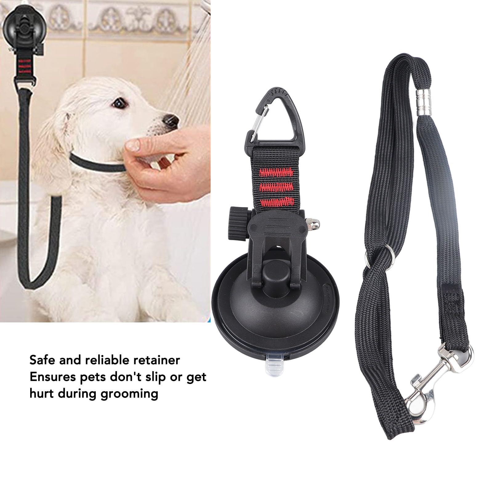 Amazon.com: Dog Bathing Tether with Heavy Suction Cup, Dog Grooming Tub  Restraint Leash with Adjustable Collar, Dog Bathing Suction Cup Tether for Pet  Dog Cat Shower Bathing Grooming : Pet Supplies